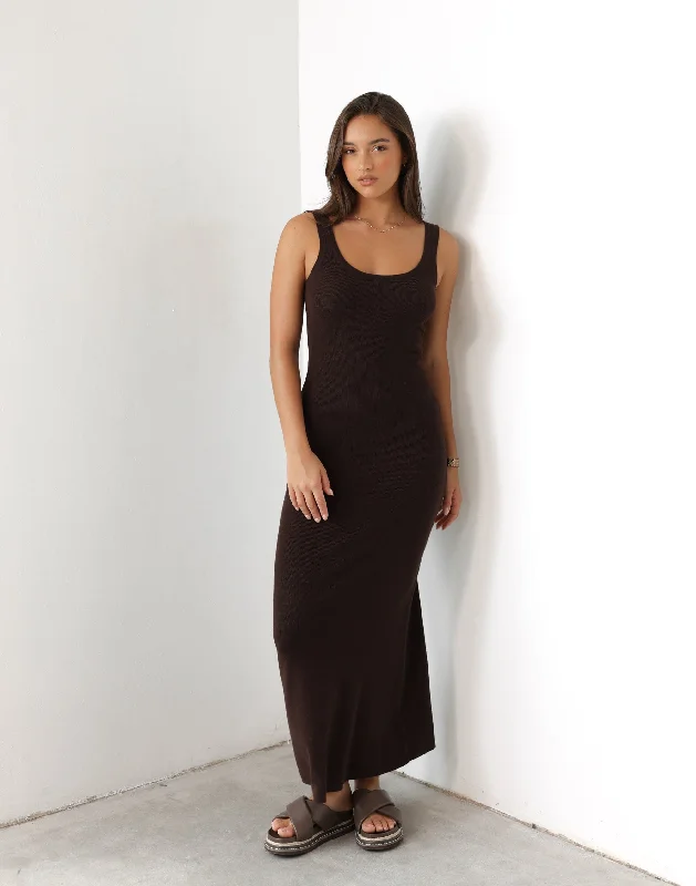 Enver Maxi Dress (Chocolate)