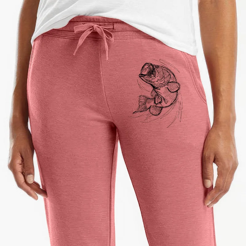 Largemouth Bass Fish - Micropterus salmoides - Women's Cali Wave Jogger Sweatpants