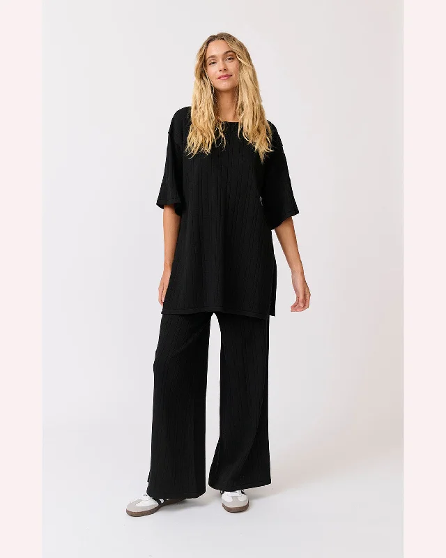 Cartel & Willow Trisha Top - Black Knit