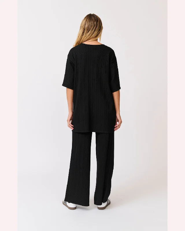 Cartel & Willow Trisha Top - Black Knit