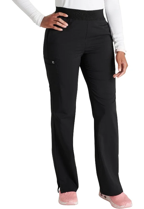 Cherokee Atmos Petite Mid-rise Pull-on Straight Leg Scrub Pant CK136AP