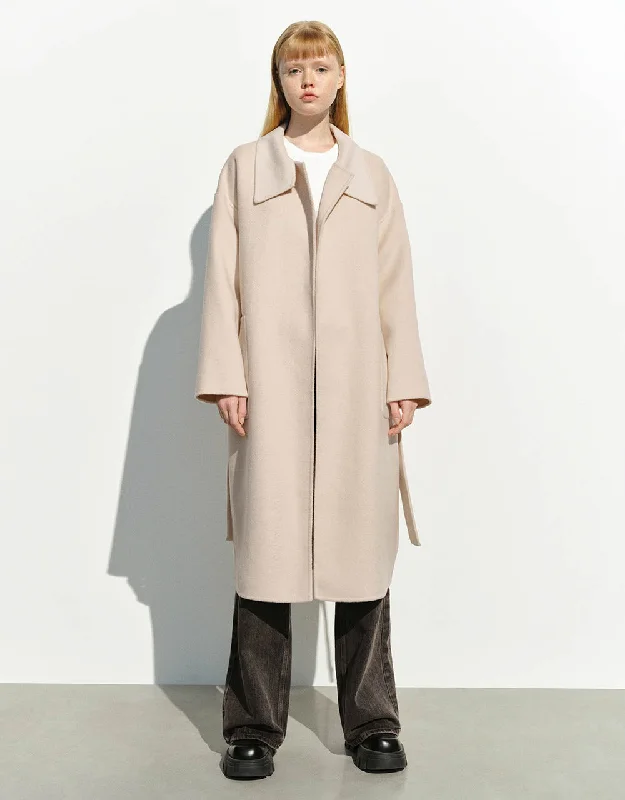 Drop Shoulder Sleeve Straight Coat