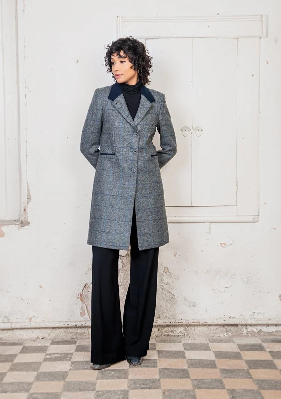 Isabella Tweed Coat - Grey Check