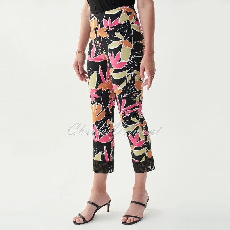 Joseph Ribkoff Leaf Print Lace Ankle Trouser – Style 221319