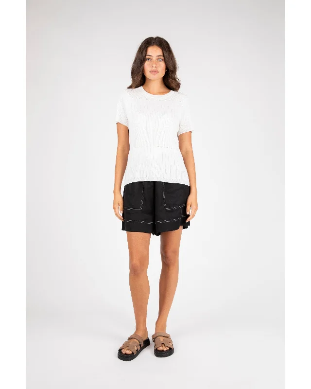 Marlow Vita Knit Tee - Ivory