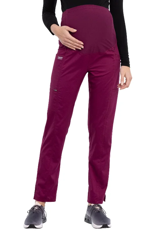 NDC WW Revolution  Maternity Straight Leg Scrub Pant Wine NDC-WW155WIN