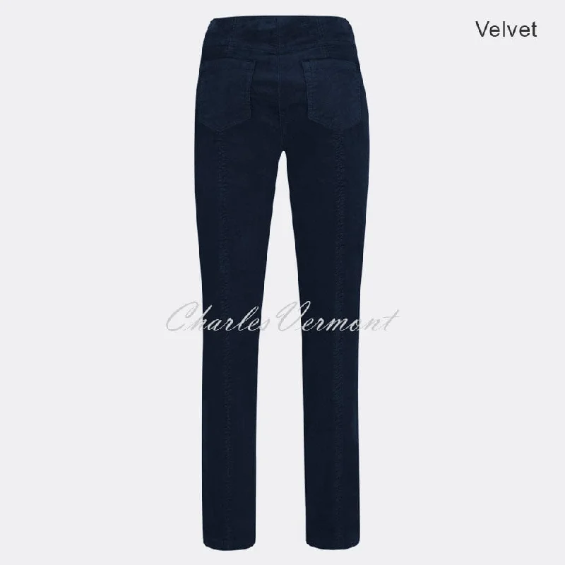 Robell Bella Full Length Trouser 52457-54362-691 (Navy Velvet)