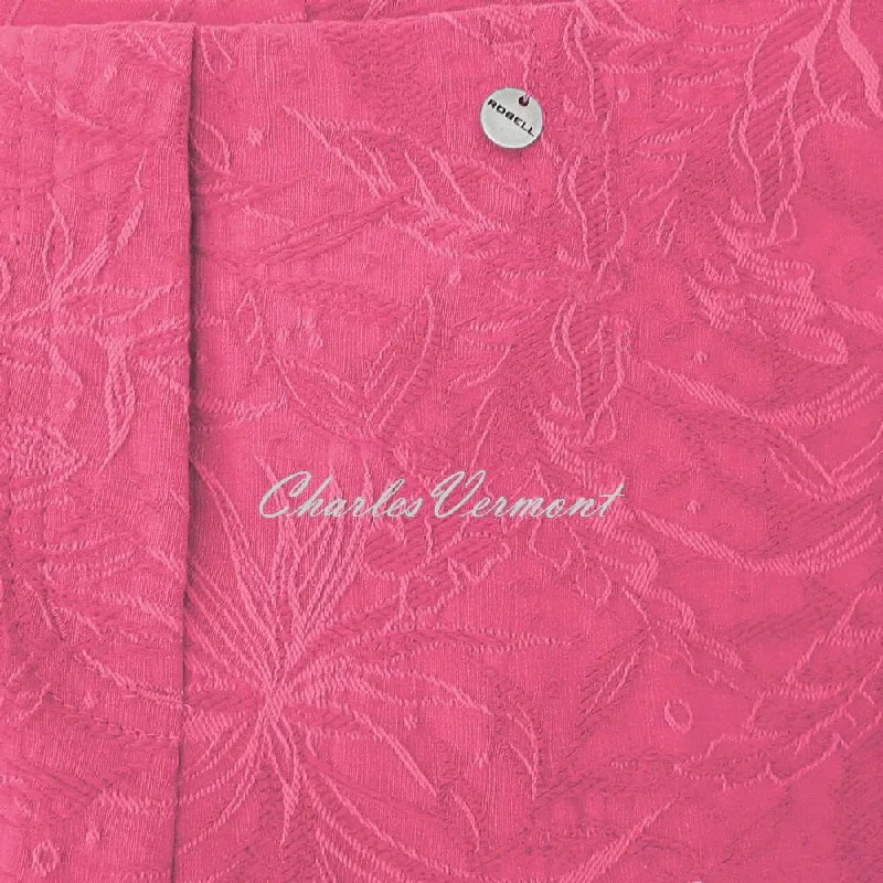 Robell Marie 07 Capri 51576-54401-430 (Flamingo Pink Leaf Jacquard)