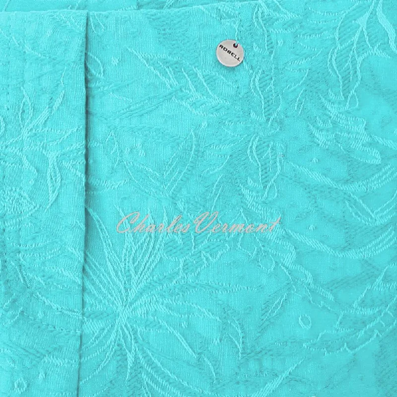 Robell Marie 07 Capri 51576-54401-75 (Turquoise Leaf Jacquard)