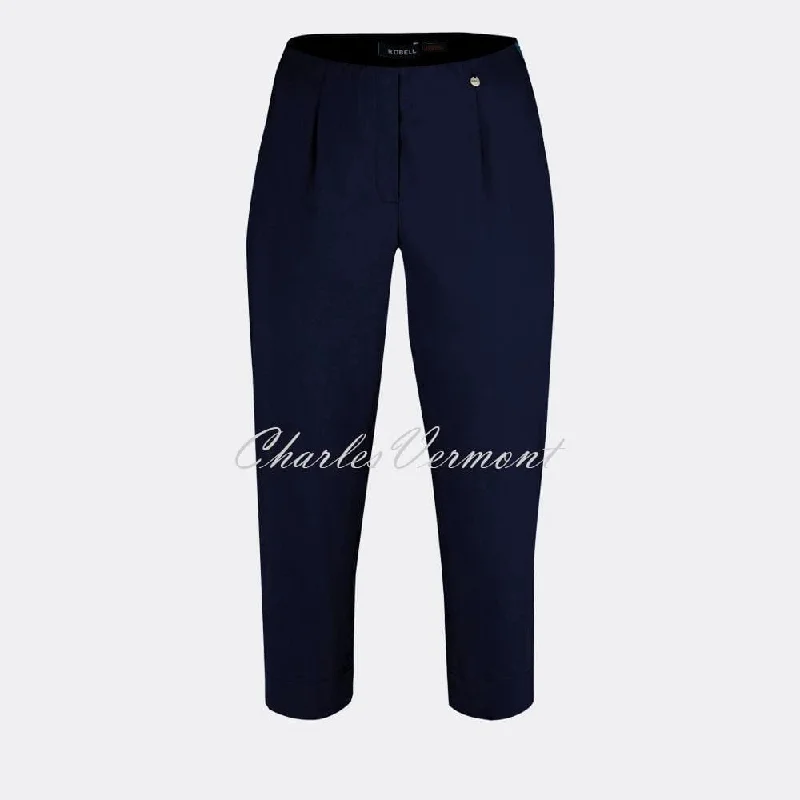 Robell Marie 07 – Cotton Rich Capri Trouser 51664-54056-69 (Navy)