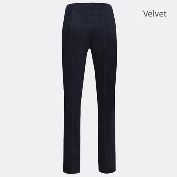 Robell Marie Trouser 51414-54362-691 (Navy Velvet) - SHORTER LENGTH 29""