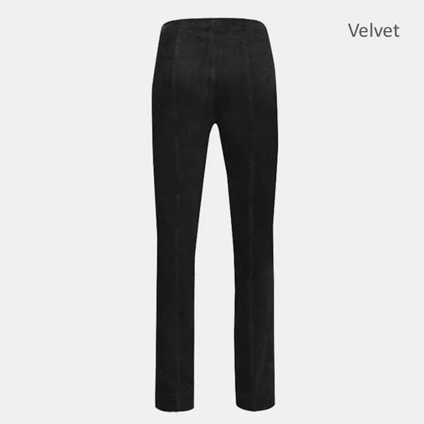 Robell Marie Trouser 51414-54362-90 (Black Velvet) - SHORTER LENGTH 29""