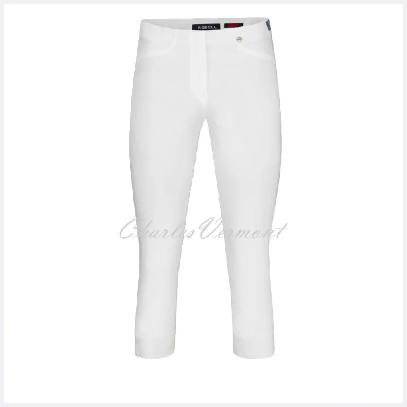 Robell Rose 07 Super Slim Capri Trouser 51636-5499-10 (White)