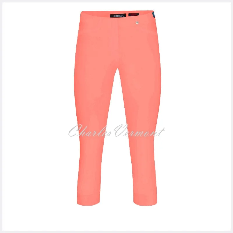 Robell Rose 07 Super Slim Capri Trouser 51636-5499-320 (Bright Peach)