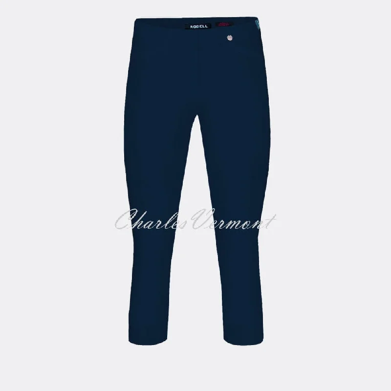 Robell Rose 07 Super Slim Capri Trouser 51636-5499-69 (Navy)