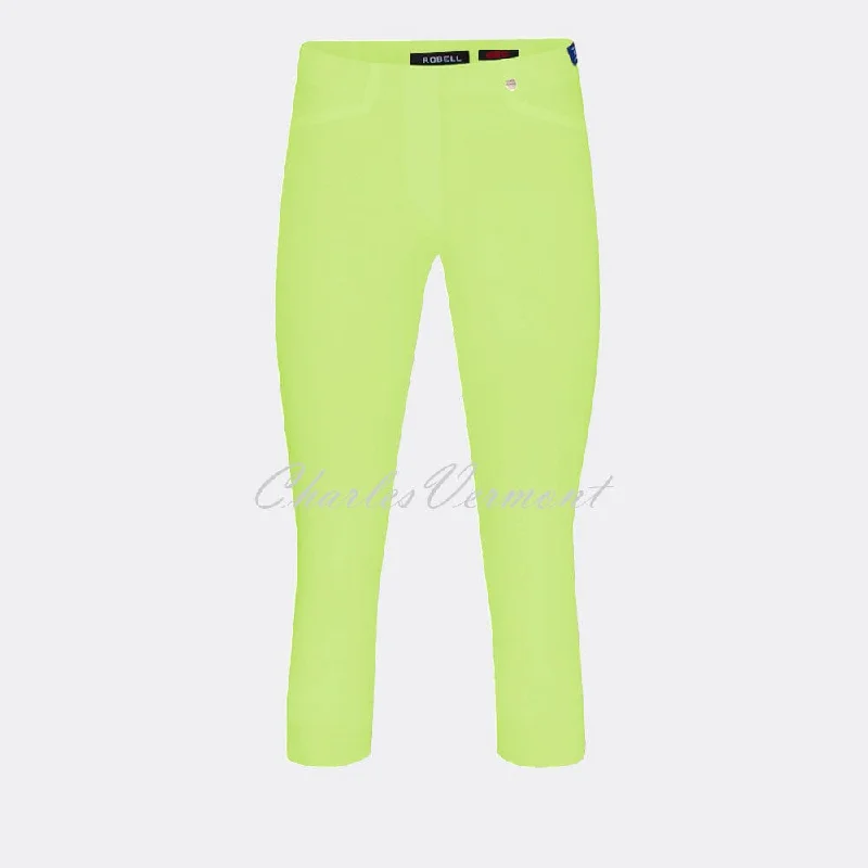 Robell Rose 07 Super Slim Capri Trouser 51636-5499-810 (Lime Green)