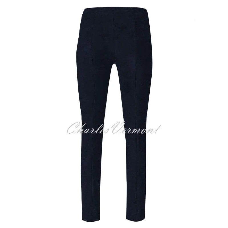 Robell Rose Full Length Super Slim Trouser 52422-54025-69 - Ultra Thin Fleece Lined (Navy)