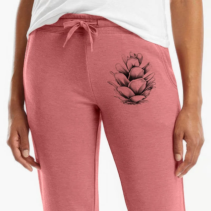 Tsuga heterophylla - Western Hemlock Pine Cone - Women's Cali Wave Jogger Sweatpants