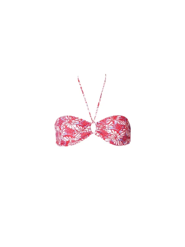 Audri Bikini Top In Ruby Petal