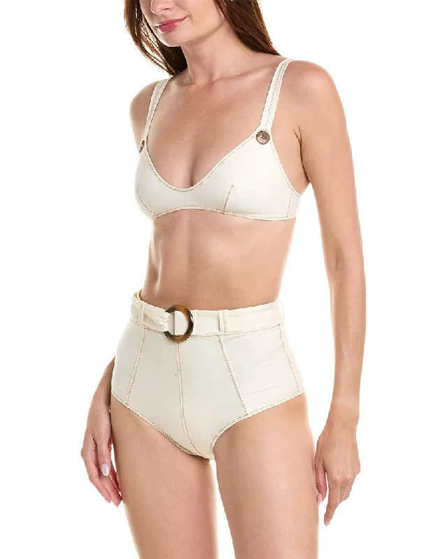 Lisa Marie Fernandez Magdalena Belted High-Waist 2pc Bikini Set