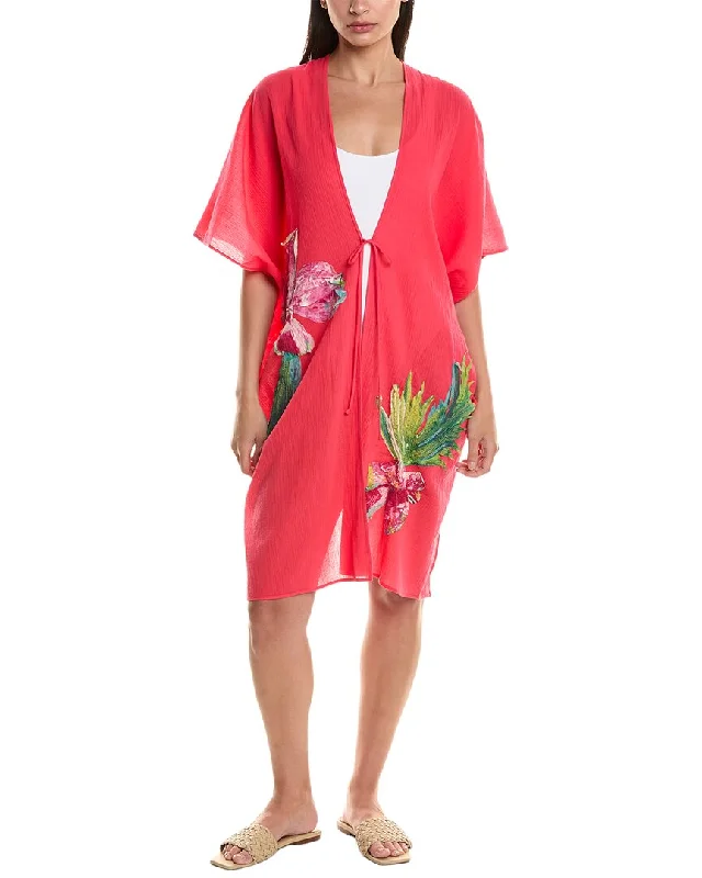 Natori Gauze Applique Cover-Up