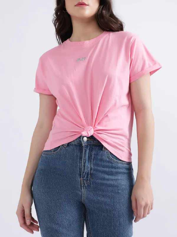 Dkny Pink Fashion Regular Fit T-Shirt