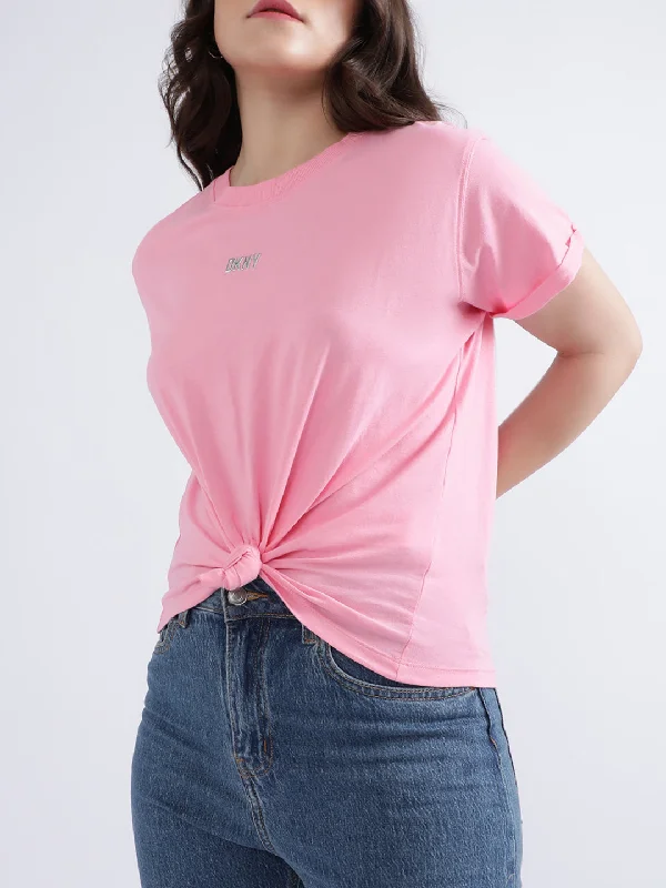 Dkny Pink Fashion Regular Fit T-Shirt