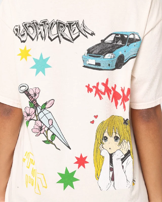 Goat Crew All Over Manga Vintage T-Shirt Off White