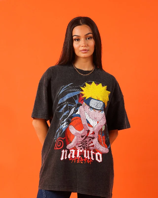 Goat Crew X Naruto Naruto Uzumaki Premium Vintage T-Shirt Vintage Black