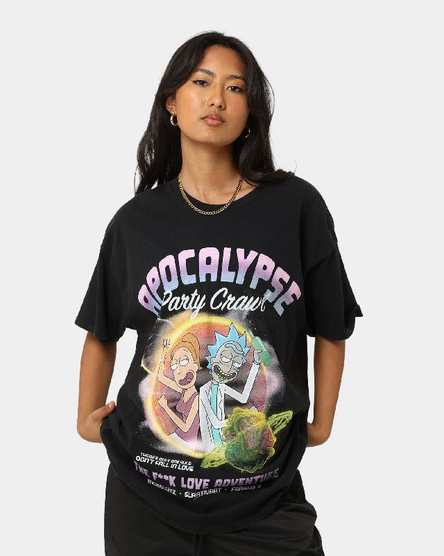 Goat Crew X Rick And Morty Apocalypse Vintage T-Shirt Black Wash