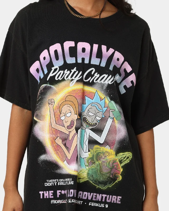 Goat Crew X Rick And Morty Apocalypse Vintage T-Shirt Black Wash