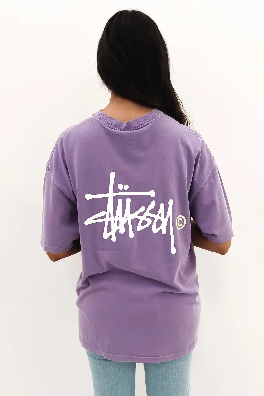 Graffiti Pigment Relaxed Tee Pastel Lilac