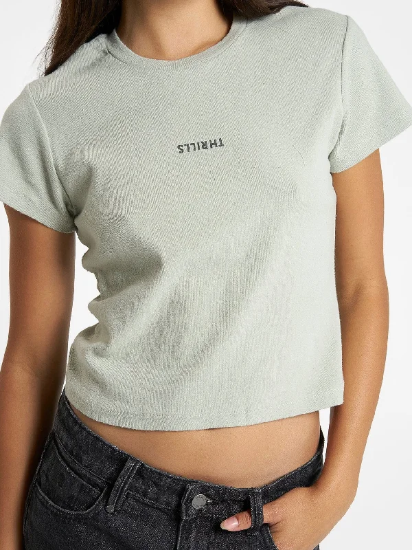 Minimal Thrills Mini Tee - Sage Grey