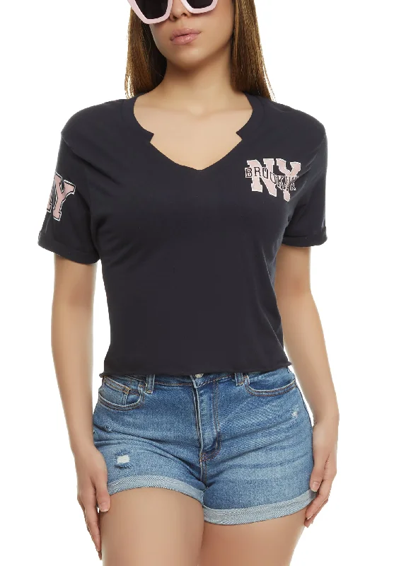 Brooklyn NY Graphic Crop Top