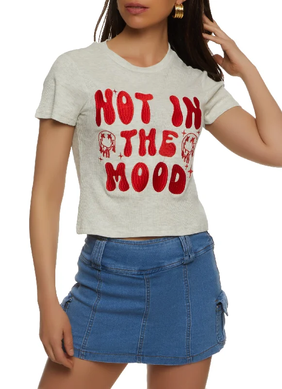 Not In The Mood Embroidered Tee