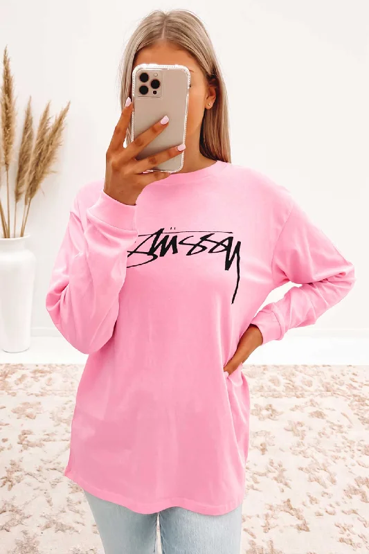 Script Long Sleeve Tee Confetti