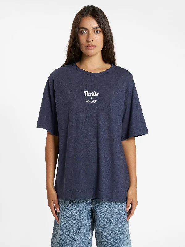 Wishes Come True Hemp Box Tee - Station Navy