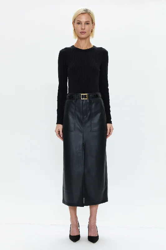 Alice Midi Skirt -  Slate Black