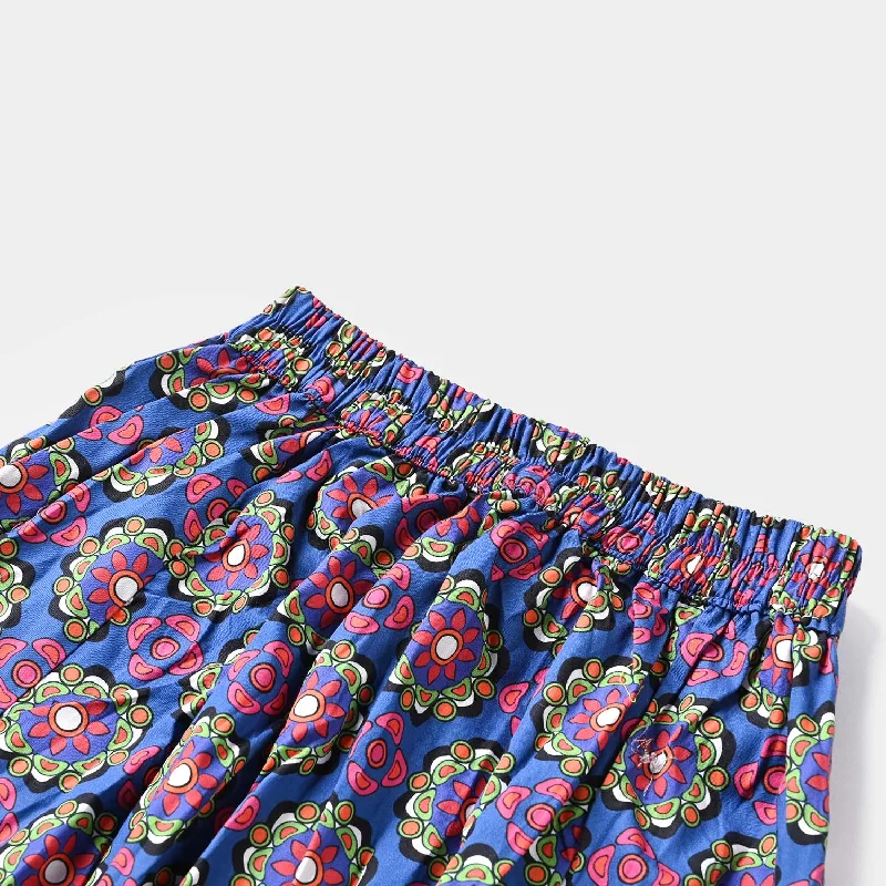 Girls Cotton Poplin Long Skirt Lantana-Multi