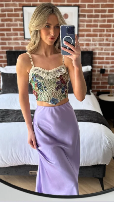 Yaella Lilac Midi Skirt