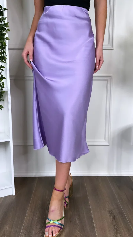 Yaella Lilac Midi Skirt