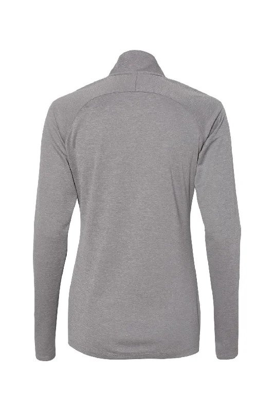 Adidas Womens UPF 50+ 1/4 Zip Sweatshirt - Heather Grey/Carbon Grey - NEW