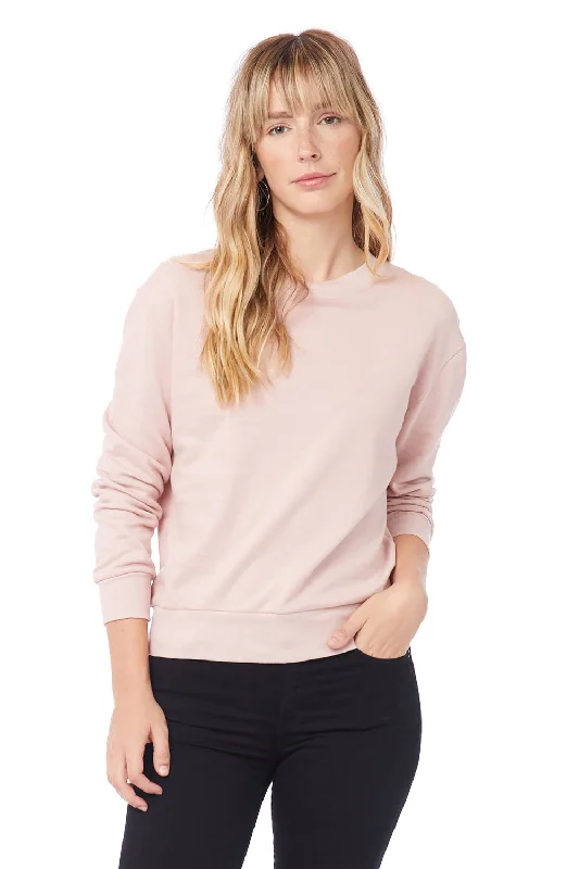 Alternative Womens Eco Washed Throwback Crewneck Sweatshirt - Rose Quartz - NEW