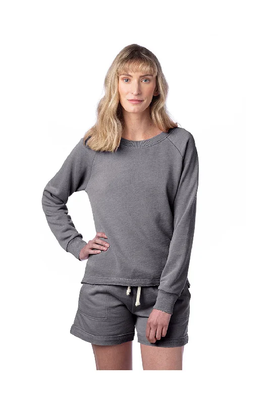 Alternative Womens Lazy Day Crewneck Sweatshirt - Nickel Grey