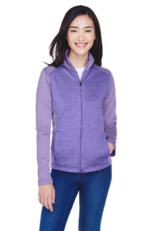 Devon & Jones Womens Newbury Fleece Full Zip Sweatshirt - Grape Purple