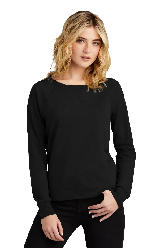 District Womens French Terry Crewneck Sweatshirt - Black