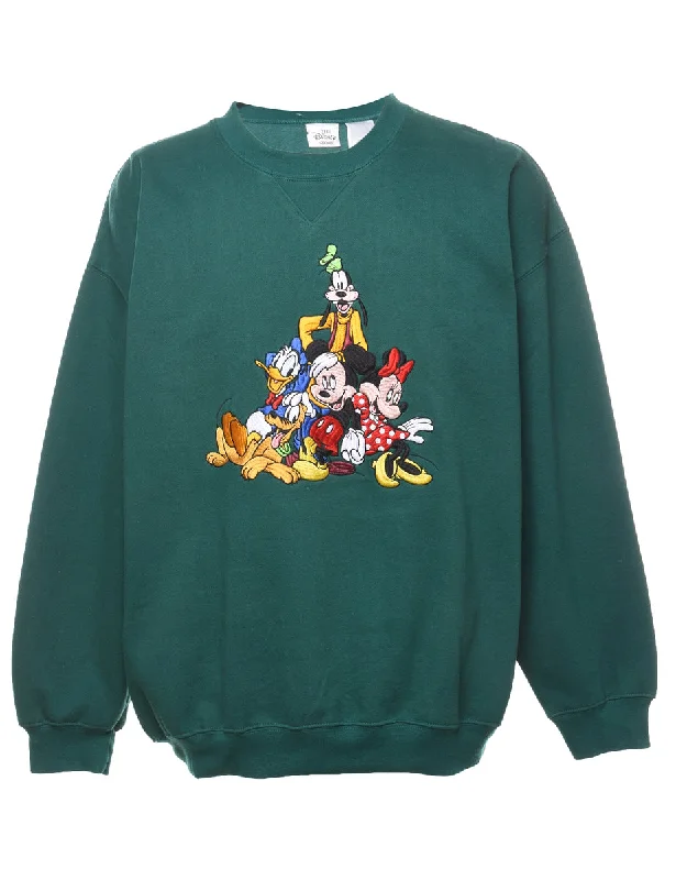 Minnie Mouse & Mickey Mouse Cartoon Sweatshirt - L