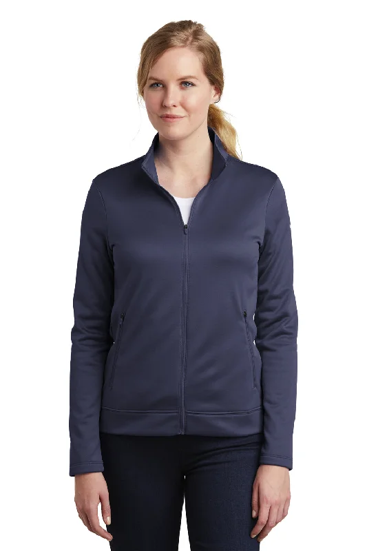 Nike Womens Therma-Fit Moisture Wicking Fleece Full Zip Sweatshirt - Midnight Navy Blue