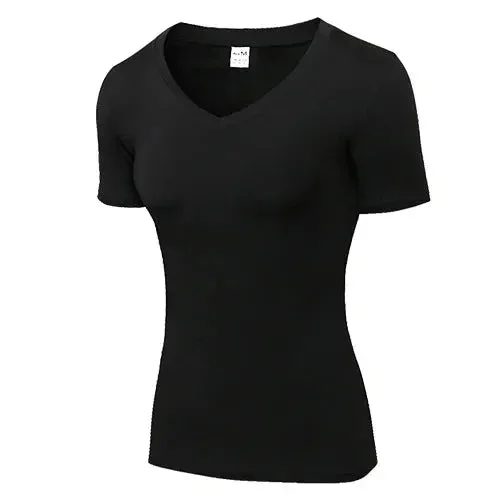 Sports Top For Women Sport Fitness T Shirt Yoga Tops Women V-neck Quick Dry Yoga