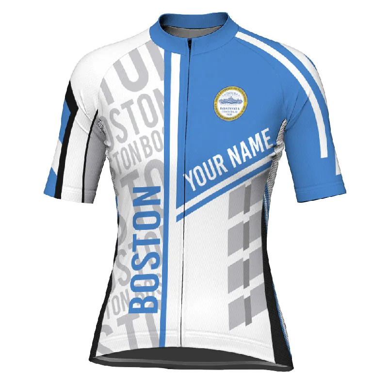 Customized Boston Short Sleeve Cycling Jersey for Women